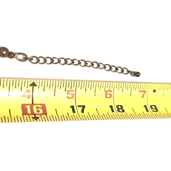 💥CLEARANCE💥VINTAGE AGATE STONE BEADED PENDANT CHOKER COLLAR 19" NECKLACE - Picture 7 of 9